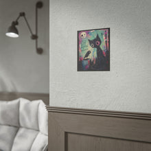 Load image into Gallery viewer, Gothic Cat Art Poster – "Life Is Not Long, Make It Beautiful or Meaningful" Rolled Wall Art
