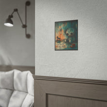 Load image into Gallery viewer, Rolled Poster — Moody Teddy Bear Art Print with 'Some Nights Not Even Shadows Stay' — Dark Nursery Wall Decor
