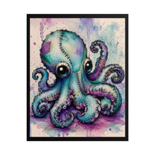 Load image into Gallery viewer, Whimsical Stitched Octopus Poster - Cute Patchwork Sea Creature Wall Decor
