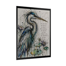 Load image into Gallery viewer, Heron Art Poster – Inspirational Quote "Do Your Best" Rolled Wall Print
