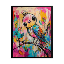 Load image into Gallery viewer, Colorful Bird Rolled Poster — Cute Tropical Parrot Art Print for Nursery &amp; Kids' Room
