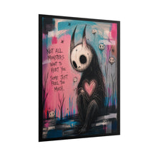 Load image into Gallery viewer, Rolled Poster — 'Not All Monsters' Heartfelt Dark Art Print
