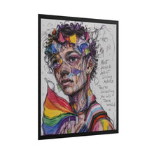 Load image into Gallery viewer, "Unsolicited Advice" Pride Art | Fine Line Sketch Hands Over Ears Poster
