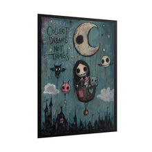 Load image into Gallery viewer, “Dream Collector” Creepy Cute Goth Girl Wall Art
