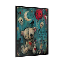 Load image into Gallery viewer, Rolled Poster — Creepy Cute Teddy Balloon Art Print ("The Scars You Can't See..." )
