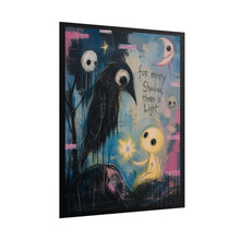 Load image into Gallery viewer, Rolled Poster - "For Every Shadow There Is Light" Cute Gothic Art Print
