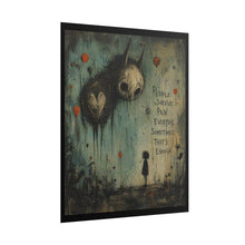 Load image into Gallery viewer, Rolled Poster — Moody Surreal Art Print “People Survive Pain Everyday, Sometimes That’s Enough”
