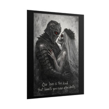 Load image into Gallery viewer, Rolled Poster - Gothic Couple 'Our love is the kind that haunts you even after death' Art Print
