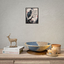 Load image into Gallery viewer, Inspirational Raven Art Poster — "The hardest storms carve the strongest souls"
