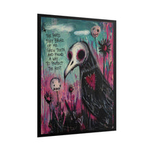 Load image into Gallery viewer, Dark Heart Plague Doctor Poster – Gothic Art Rolled Print with 'The Parts They Broke of Me' Quote
