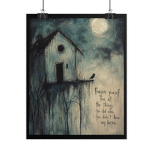 Load image into Gallery viewer, Forgive Yourself Moody Moonlit House Poster
