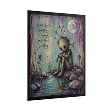 Load image into Gallery viewer, Surviving Is Enough Poster — Cute Melancholy Woodland Creature Wall Art
