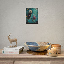 Load image into Gallery viewer, Rolled Poster — Whimsical Raven Art Print with Quote “The Best Relationships Are The Ones Where You Can Just Be Silent Together”
