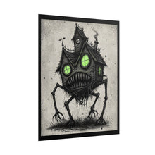 Load image into Gallery viewer, Rolled Poster — Haunted House Monster Art Print (Creepy Green Eyes)
