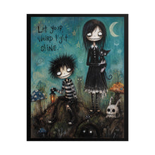 Load image into Gallery viewer, Gothic Cute Wall Poster - "Let Your Weird Light Shine" Rolled Art Print
