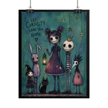 Load image into Gallery viewer, The Curious Little Wanderers — Creepy Cute Fantasy Poster
