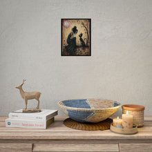 Load image into Gallery viewer, Gothic Girl &amp; Black Cat Art Poster — Rolled Wall Print
