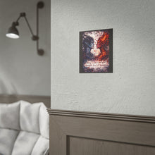 Load image into Gallery viewer, Fantasy Fire &amp; Ice Art Poster – “Being in love is the most beautiful kind of madness” Rolled Poster

