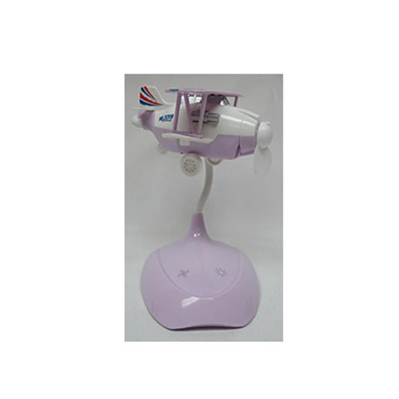 FAN W/3 LIGHT SETTINGS AIRPLANE PURPLE