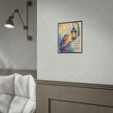 Load image into Gallery viewer, For Every Shadow There Is Light Rolled Poster — Whimsical Inspirational Bird Wall Art
