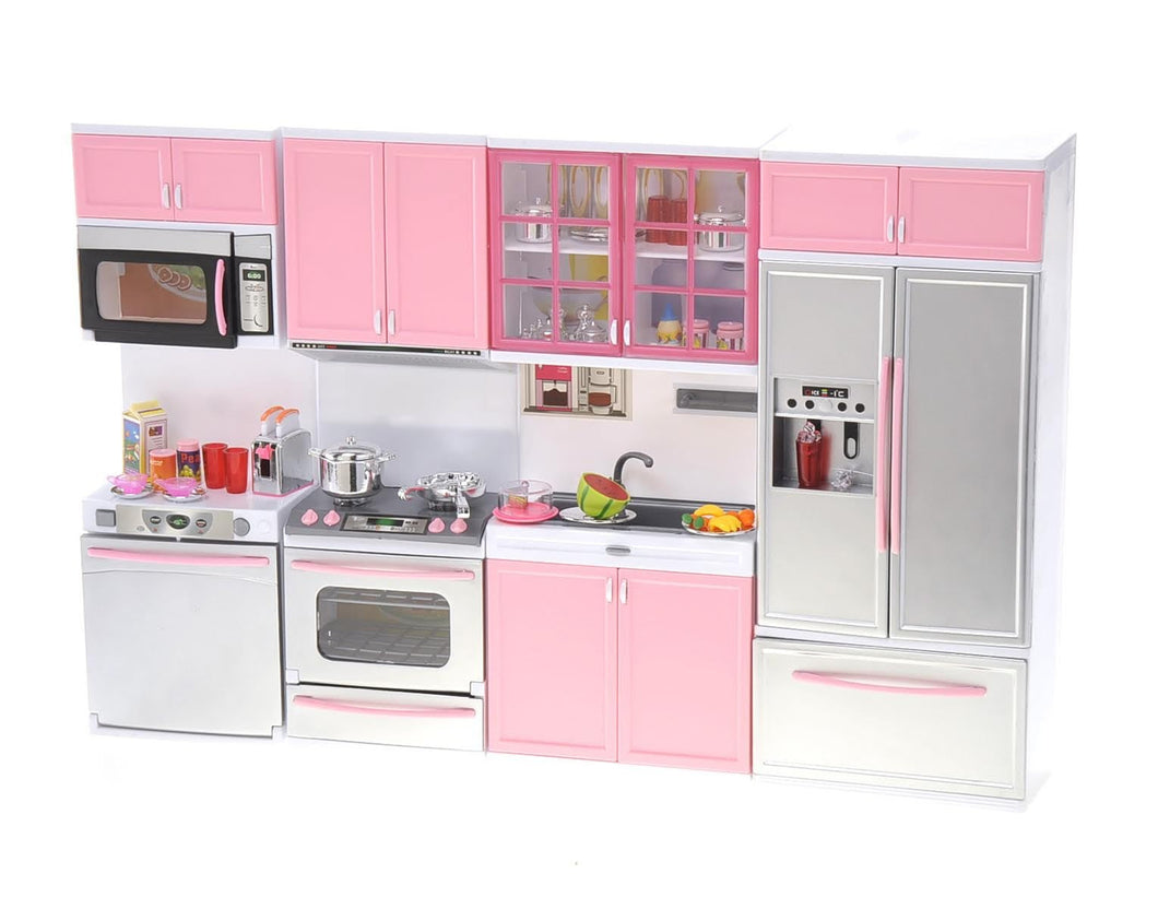 Battery Operated Modern Kitchen Playset W/ Dishwasher And Microwave