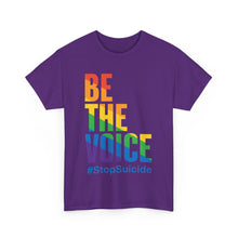 Load image into Gallery viewer, Be The Voice #StopSuicide Pride T-Shirt - Size S - 5XL
