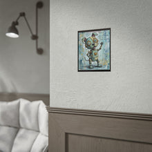 Load image into Gallery viewer, Rolled Poster — Cute Steampunk Robot Dog Print ("Even If Wired Differently")

