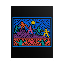Load image into Gallery viewer, Rolled Poster — Colorful Unity Art Print (Heart &amp; Helping Hands)
