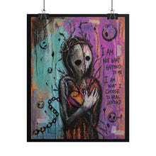 Load image into Gallery viewer, Rolled Poster — Gothic Healing Art Print with Quote: "I Am Not What Happened to Me"
