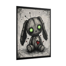Load image into Gallery viewer, Creepy Voodoo Bunny Poster — Gothic Cute Wall Art with Glowing Eyes
