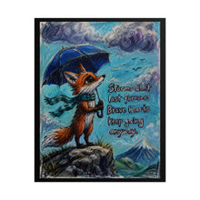 Load image into Gallery viewer, "Brave Hearts Keep Going Anyway" Fox Wall Art | Whimsical Animal Print
