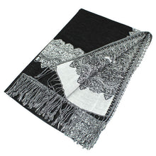 Load image into Gallery viewer, Border Pashmina Scarf Shawl 003
