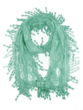 Load image into Gallery viewer, Fashion Lace Tassel Sheer Oblong Lightweight Scarf
