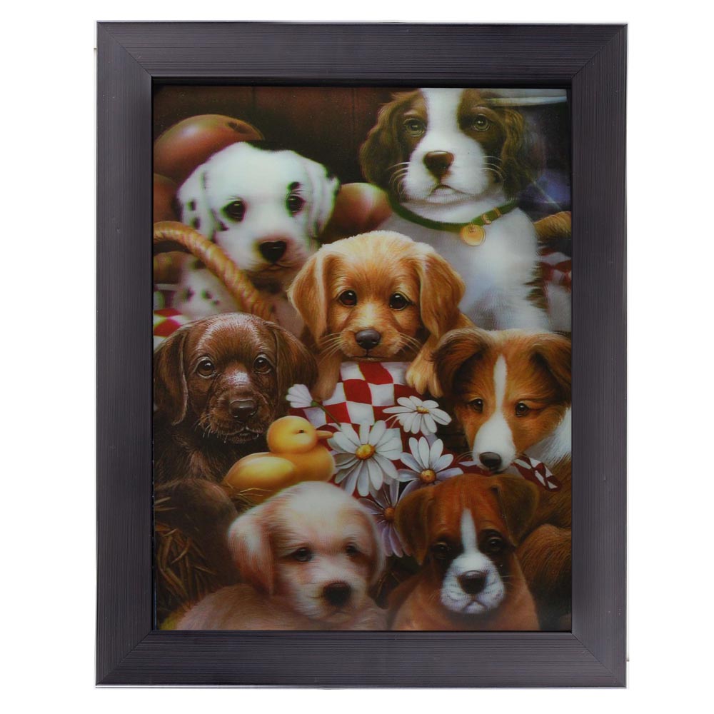 Puppies 3D Picture size 14 x18  (MINIMUM OF 4)