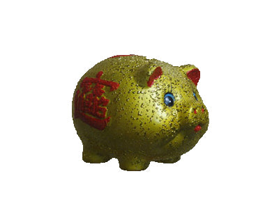 10″ GOLD CERAMIC PIGGY BANK