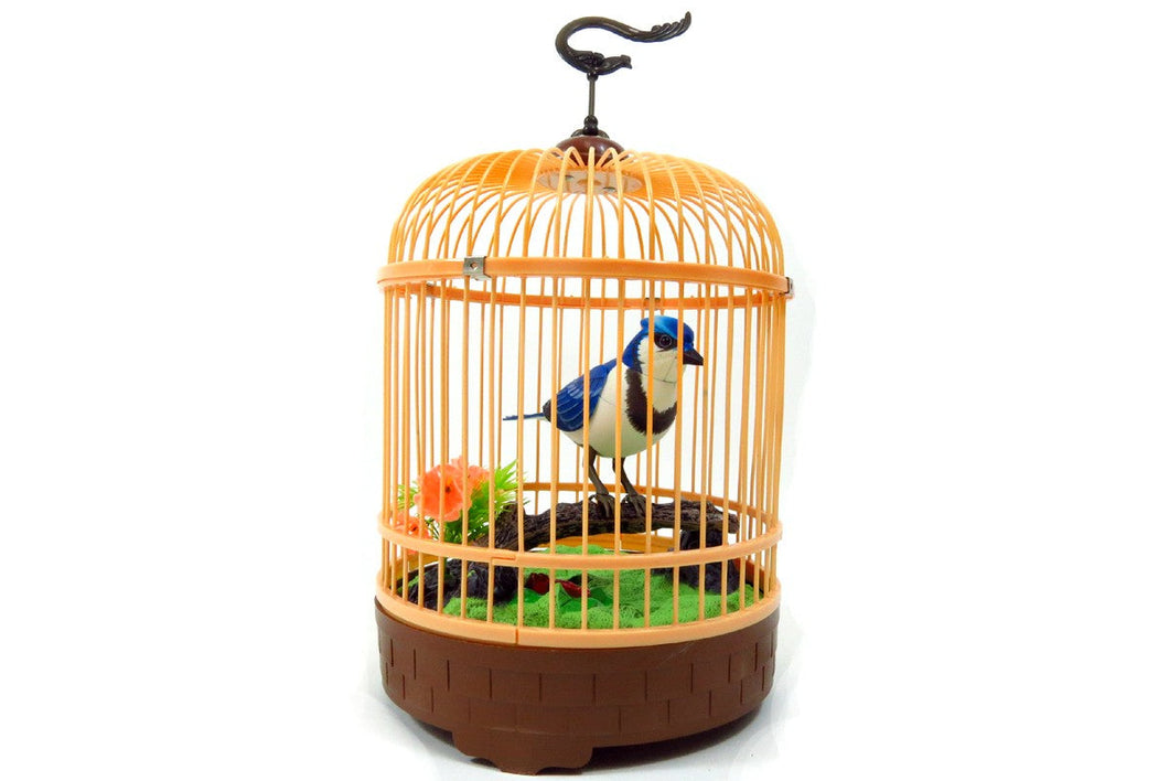 Singing & Chirping Bird In Cage - Realistic Sounds & Movements (Blue)