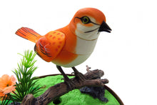 Load image into Gallery viewer, Singing &amp; Chirping Bird In Cage - Realistic Sounds &amp; Movements (Orange)
