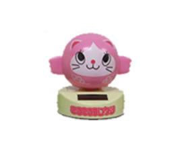 Load image into Gallery viewer, SOLAR POWER TOY, PINK CAT BOBBLE HEAD
