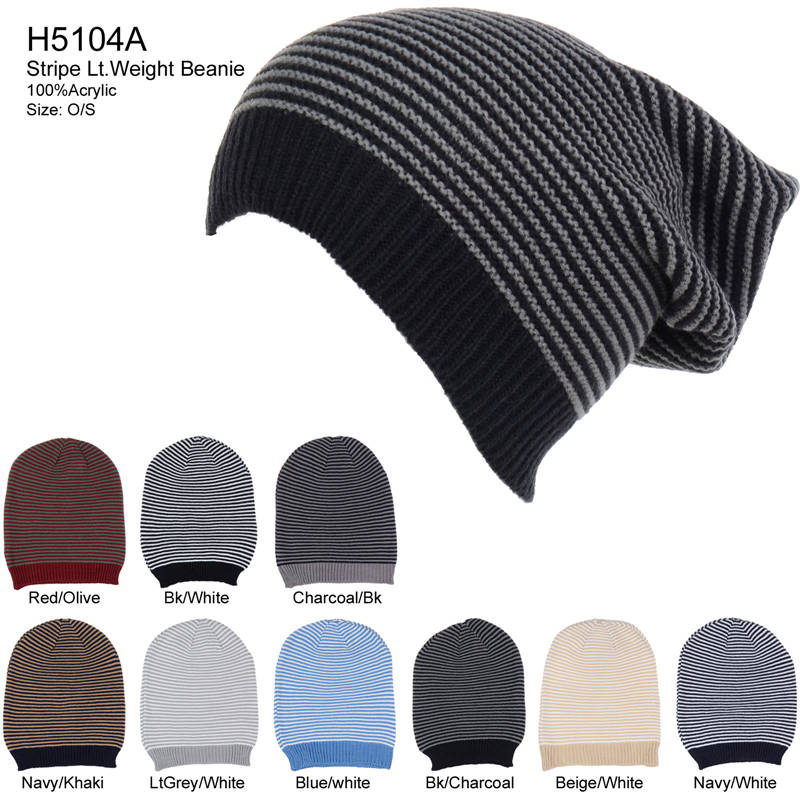 12-pack Assorted Wholesale Light Beanie Knit Hat