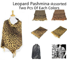 Load image into Gallery viewer, 12-pack Leopard Print Pashmina Scarf Shawls LP
