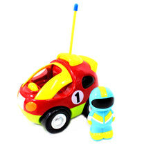 Load image into Gallery viewer, 4&quot; Cartoon R/C Race Car Remote Control Toy For Toddlers (Red)
