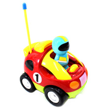 Load image into Gallery viewer, 4&quot; Cartoon R/C Race Car Remote Control Toy For Toddlers (Red)
