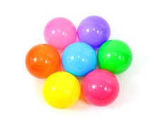 Load image into Gallery viewer, Non-Toxic &quot;Phthalate Free&quot; Crush Proof Play Balls 7 Color: Pink, Green, Purple, Red, Blue, Yellow, Orange, 100pc/Pk
