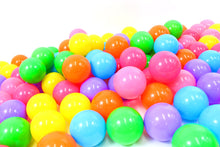 Load image into Gallery viewer, Non-Toxic &quot;Phthalate Free&quot; Crush Proof Play Balls 7 Color: Pink, Green, Purple, Red, Blue, Yellow, Orange, 100pc/Pk
