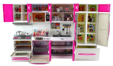 Load image into Gallery viewer, My Modern Kitchen Full Deluxe Kit Battery Operated Kitchen Playset : Refrigerator, Stove, Sink, Microwave
