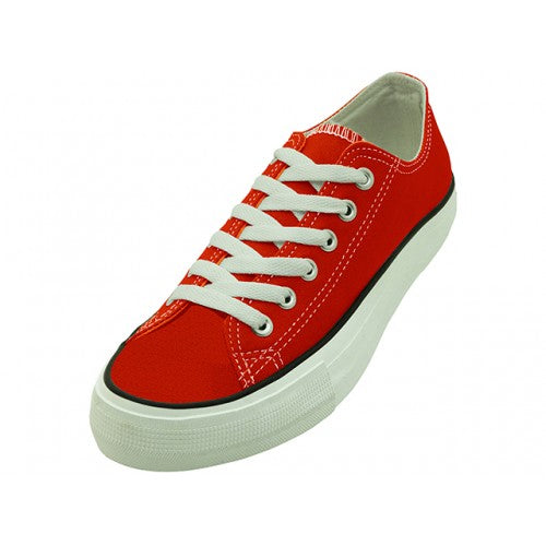 Wholesale Men's Basketball Canvas Lace-Up (*Red Color）