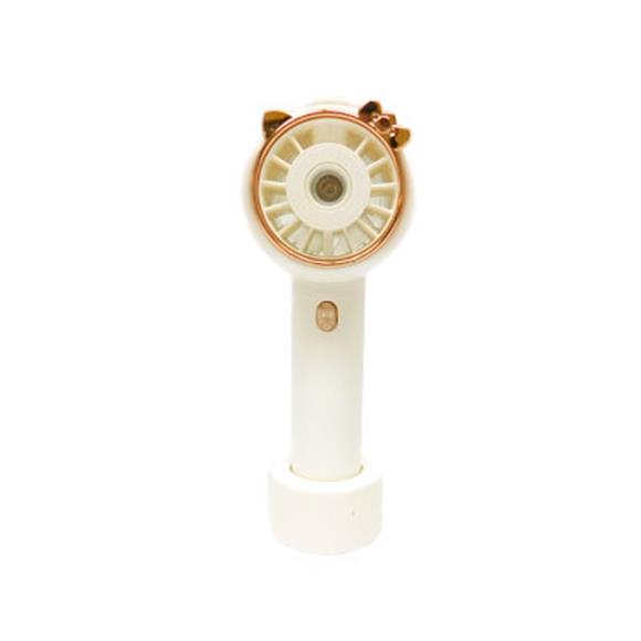 RECHARGEABLE PORTABLE MINI FAN 3 SPEED W/MISTER WHITE