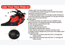 Load image into Gallery viewer, TAMCO-T3 painted blue kids 12V wheels with light, hand drive , electric motorcycle Children ride on motorcycle
