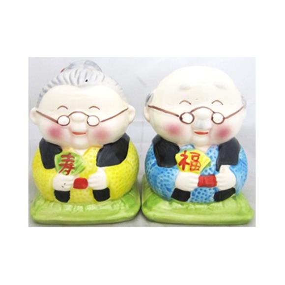 5″ OLD COUPLE W.FORTUNE WORDS