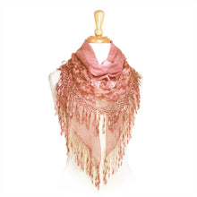 Load image into Gallery viewer, Fashion Lace Tassel Sheer Triangle Lightweight Scarf
